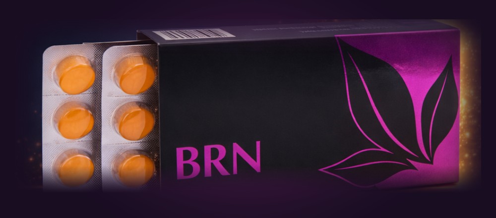 APLGO BRN pack with blister of orange lozenges