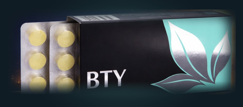 APLGO BTY pack with blister of pale yellow lozenges